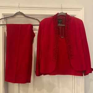 Red Doncaster Collection pant suit